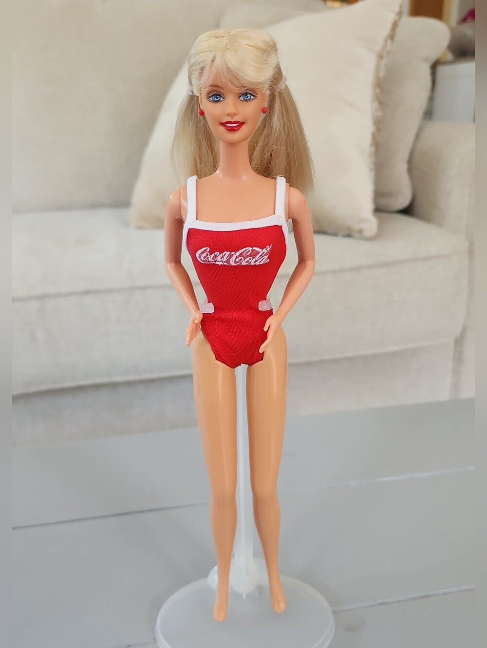 Mattel Barbie Vintage Coca-Cola Splash 1999 Special Edition In Swimsuit Cute